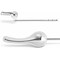 Highcraft 8" Steel Arm Tank Lever with Metal Handle and Plastic Nut Adjustable Arm Flush Lever Chrome Plated US53-34 - alternate 1