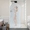 Anzzi Ember Series 74x 34in Framed Arch Fixed Shower Screen Door, Brushed Nickel, 8mm Tempered Fluted Glass SD-AZ18-01BN-FL - alternate 10