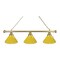 Holland Bar Stool Co Yellow 3 Shade Billiard Light, Brass Fixture BL3BRYw - alternate 1
