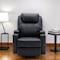 Homeroots 33" Black Power Heated Massage Lift Assist Recliner 520899 - alternate 6