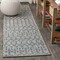 Jonathan Y Ourika Moroccan Geometric Textured Weave Light Gray/Navy 2 ft. x 10 ft. Indoor/Outdoor Runner Rug SMB108A-210 - alternate 1