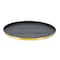 Service Ideas Modern Edge Round Serving Tray, 12in diamater, Vintage Gold TRME12RIVG - alternate 1