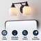 Jonathan Y Lydia 14" 2-Light Farmhouse Cottage Metal LED Vanity Light w/ Frosted Glass Shades, Oil Rubbed Bronze JYL7550C - alternate 10
