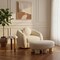 Manhattan Comfort Tribeca  Chenille Accent Ottoman in Cream OT1629-1 - alternate 1