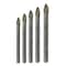 Drill America 5 Piece Carbide Tipped 4 Flute Glass & Tile Drill Bit Set DWD4FGD-SET - alternate 1