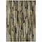 Homeroots 5' X 8' Brown Black And Green Striped Washable Indoor Outdoor Area Rug 603210 - alternate 9