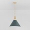 Hudson Valley Lighting Painted No. 2 16 in. Pendant in Aged Brass/Soft Studio Green by Mark D. Sikes MDS352-AGB/SSG - alternate 7