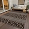 Homeroots 5' X 8' Chocolate Taupe And Copper Tribal Washable Indoor Outdoor Area Rug 582555 - alternate 9