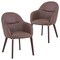 Leisuremod Elias Dining Chair Upholstered in Leather Velvet and Powder Coated Iron Legs, 2PK EDC21BR-2 - alternate 1