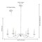 Jonathan Y Wicklow 34.75" 6-Light Bohemian Farmhouse Iron LED Chandelier, White JYL7559D - alternate 11