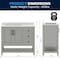 Flash Furniture Vega 42in. Vanity w/Sink, Cabinet w/Blk Hardware, Open Shelf & 3 Drawers, Marble Counter, Gry/Wht FS-VEGA42-GY-HDBLK-GG - alternate 10
