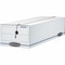 Bankers Box File Box, Corrugated Fiberboard, 9.75" W, 23.75" D, 6.25" H, Two Flaps Closure, White/Blue 00022 - alternate 1