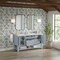 James Martin Vanities Breckenridge 60 in. Double Vanity, Serenity Blue, w/ 3 CM Victorian Silver Quartz Top 330-V60D-SRB-3VSL - alternate 6