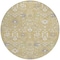 Homeroots 8' Gold Ivory And Gray Round Oriental Washable Indoor Outdoor Area Rug 598042 - alternate 8