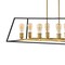 Jonathan Y Lloyd 35" 8-Light Farmhouse Industrial Iron Linear LED Pendant, Black/Brass Gold JYL6511A - alternate 15