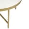 Homeroots 36" White And Gold Genuine Marble And Steel Round Coffee Table 565096 - alternate 8