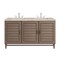 James Martin Vanities Portland 60" Double Vanity, Whitewashed Walnut, w/ 3 CM Tajnar Eclos Top w/FreePower Wireless Charger 620-V60D-WW-FTJR - alternate 1
