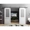 Sartodoors Slab Barn Door Panel 42 x 80in, Lucia 8822 White Silk W/ Frosted Glass, Pocket Closet Sliding LUCIA8822S-WS-42 - alternate 1