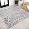 Jonathan Y Ourika Moroccan Geometric Textured Weave Cream/Black 3 ft Square Indoor/Outdoor Area Rug SMB108I-3SQ - alternate 1