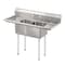 Koolmore 2 Compartment Stainless Steel NSF Commercial Kitchen Prep & Utility Sink with 2 Drainboards SB141611-12B3 - alternate 10