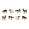Homeroots Set of Eight 0" Brown And White Polyresin Cow Figurine, 8PK 518113 - alternate 4