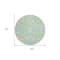 Homeroots 8' Mint Green Blue And Ivory Round Oriental Washable Indoor Outdoor Area Rug 597700 - alternate 8