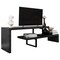Leisuremod Orford TV Stand with MDF Shelves and Powder Coated Iron Legs, Phantom Grey ORS88GR - alternate 10