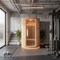 Saunaspa Round Infrared Sauna, Canadian Hemlock Wood, Infrared Heating Panels, Red Light Heater, Glass Door MNSC0025-0S - alternate 10