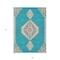 Homeroots 9' X 12' Teal Blue Brown And Ivory Oriental Washable Indoor Outdoor Area Rug 598446 - alternate 8