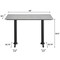 Flash Furniture 48" x 30" Tabletop, Gray Faux Concrete, Seamless Surface Technology, 5x22 Black Table Height T-Bases ST-REC3048-CMGY-T0522-GG - alternate 9