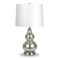 Homeroots 21" Silver Glass Gourd Table Lamp With White Drum Shade 524403 - alternate 8