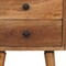 Homeroots 22" Oak Solid Wood Two Drawer Nightstand 722546 - alternate 5