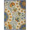 Homeroots 12' X 15' Yellow Red Orange Blue And Green Floral Indoor Outdoor Area Rug 555933 - alternate 9