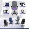 Regency Comfort Series High-Back Multifunctional Fabric Computer Task Chair with Adjustable Arms - Blue 125-DK-GY - alternate 8