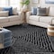 World Rug Gallery Minimal Stripe Geometric Shag Area Rug 7 ft 10 in x 10 ft Anthracite WR130ANTHRACITE8X10 - alternate 1