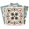 Homeroots 12" X 12" Vintage Sage Mosaic Peel and Stick Removable Tiles 556409 - alternate 1