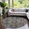 Homeroots 8' Taupe Round Oriental Washable Indoor Outdoor Area Rug 563795 - alternate 9