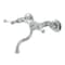 Kingston Brass Double-Handle Wall Mount Bathroom Faucet, Polished Chrome KS2111BL - alternate 1