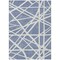Homeroots 5' X 8' Denim Blue And Ivory Geometric Washable Indoor Outdoor Area Rug 600439 - alternate 9