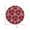 Homeroots 8' Burgundy And Gold Round Geometric Washable Indoor Outdoor Area Rug 613472 - alternate 8
