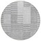 Homeroots 8' Silver Gray And Ivory Round Striped Washable Indoor Outdoor Area Rug 581673 - alternate 7