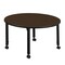 Regency Round Kee Height Adjustable Mobile Classroom Activity Table, 48 in W, 48 in L, Neo Walnut TB48RNDNWAPCBK - alternate 5