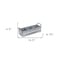 Homeroots 15" Gray Solid Wood And Metal Additional Accessory 487953 - alternate 5