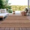 Homeroots 9' X 12' Orange And Copper Striped Washable Indoor Outdoor Area Rug 610610 - alternate 9