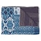 Homeroots 50" X 70" Black And Blue Ikat Cotton Quilted Kantha Throw Blanket with Embroidery 544529 - alternate 1