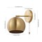 Jonathan Y Tierra 7" 1-Light Modern Midcentury Iron LED Sconce with Pull-Chain Switch, Brass Gold, 2PK JYL9912A-SET2 - alternate 8