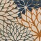 Homeroots 9' X 12' Blue Green Ivory And Orange Floral Indoor Outdoor Area Rug 548110 - alternate 9