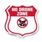 Signmission No Drone Shield Sign No Drone Zone From, 18 inch X 18 inch, Plastic Sign, 2PK SHI-P-2PACK-18-392 - alternate 1
