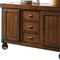 Homeroots Rustic Farmhouse Warm Tobacco Rolling Kitchen Cart 286605 - alternate 5