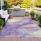 Homeroots 3' X 5' Purple And Gold Abstract Washable Indoor Outdoor Area Rug 631885 - alternate 9